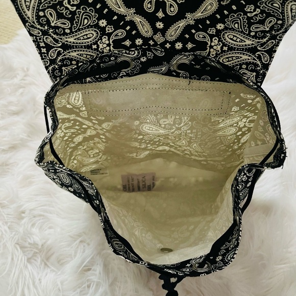 PINK by Victoria Secret Love Black Paisley Diamond Print Mini Backpack Purse - Picture 3 of 3